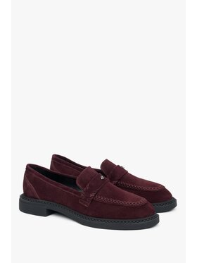 Estro Estro Loafersy ER00117027 Bordó