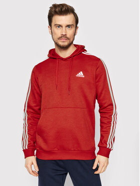 adidas adidas Bluză Essentials Fleece 3-Stripes GU2523 Roșu Regular Fit