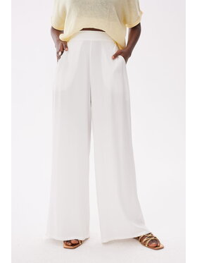 blue shadow blue shadow Spodnie damskie Queen BS Écru Standard Fit