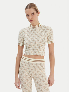 Guess Guess Футболка V5BP07 K2000 Бежевий Slim Fit