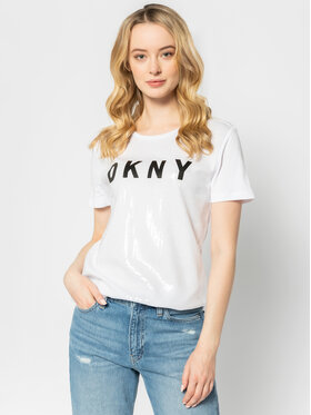 DKNY DKNY T-Shirt P9DH2CN2 Bílá Regular Fit