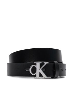 Calvin Klein Jeans Calvin Klein Jeans Pasek Damski Round Mono Plaque Lthr Belt 25Mm K60K611988 Czarny
