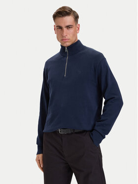 Calvin Klein Calvin Klein Sweter LV040BM356 Granatowy Regular Fit