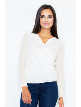 FIGL FIGL Bluzka M375 Beżowy Regular Fit