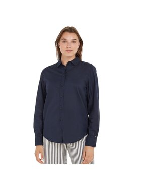 Tommy Hilfiger Tommy Hilfiger Koszula ORG CO VOILE RELAXED SHIRT WW0WW38567 Granatowy Regular Fit
