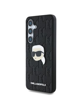 KARL LAGERFELD KARL LAGERFELD Etui na telefon Leather Monogram Pin Logo Karl Head Czarny