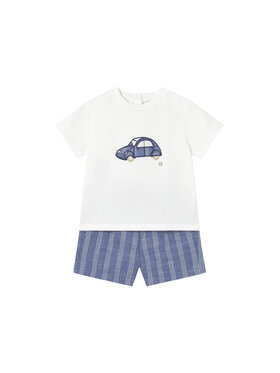 Mayoral Mayoral Set tricou și pantaloni scurți 1227 Albastru Regular Fit