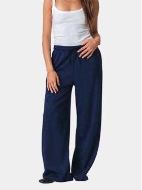 TeeShoppen TeeShoppen Spodnie materiałowe 'Basic Collection' Granatowy Oversize