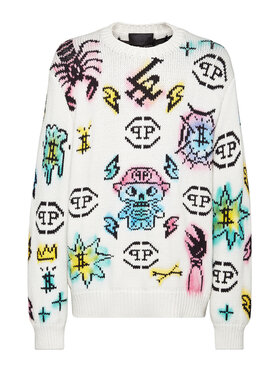 PHILIPP PLEIN PHILIPP PLEIN S dlhými rukávmi 5337 Biela Regular Fit