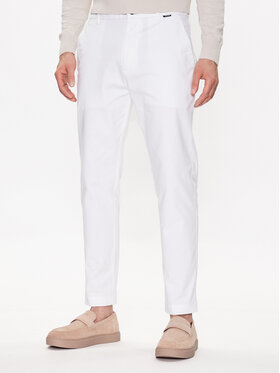 Calvin Klein Calvin Klein Παντελόνι υφασμάτινο Modern Twill Cropped Tapered K10K110969 Λευκό Tapered Fit