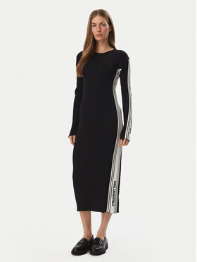 KARL LAGERFELD KARL LAGERFELD Ежедневна рокля B4W13053 Черен Slim Fit