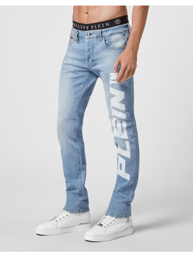 PHILIPP PLEIN PHILIPP PLEIN Džínsy 7469 Svetlo modrá Straight Leg