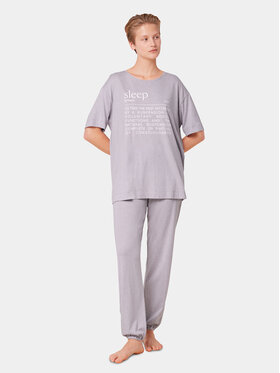 Triumph Triumph Piżama 10214839 Fioletowy Relaxed Fit