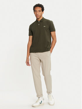 Lacoste Polo Majica PH4012 Zelena Slim Fit