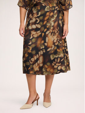 Fiorella Rubino Fiorella Rubino Spódnica midi 1031L000565N0V2 Brązowy Flared Fit