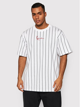 Karl Kani Karl Kani T-Shirt Signature Pinstripe 6030152 Biały Regular Fit