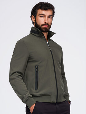 Ombre Ombre Kurtka przejściowa OM-JANP-0233 Czarny Regular Fit