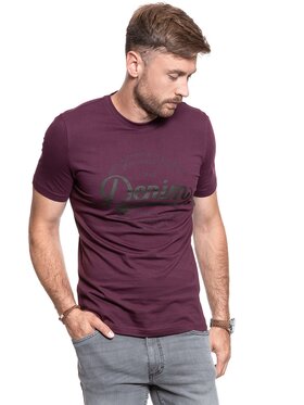 Mustang Mustang T-Shirt ALEX C PRINT Czerwony Regular Fit