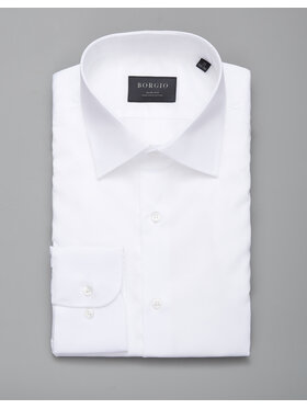 Borgio Borgio Koszula lavello_00254 Biały Slim Fit