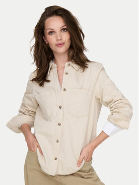 ONLY ONLY Koszula jeansowa Silla 15338783 Écru Slim Fit