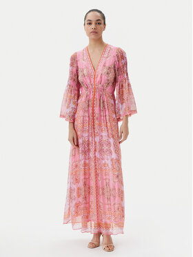 Hale Bob Hale Bob Vestito estivo with silk 4YAS616A Rosa Regular Fit