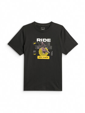 4F 4F T-Shirt WHEEL & WAVE Czarny Relaxed Fit