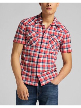 Lee Lee Koszula SS WESTERN Czerwony jasny Regular Fit
