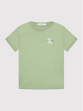 Calvin Klein Jeans Calvin Klein Jeans T-Shirt Monogram IB0IB01231 Zielony Regular Fit
