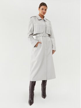 Gestuz Gestuz Тренч 10908193 Сив Regular Fit