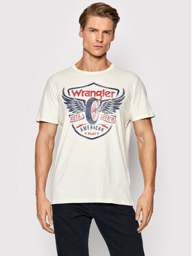 Wrangler Wrangler T-Shirt Americana W7J0D3C11 Beżowy Regular Fit