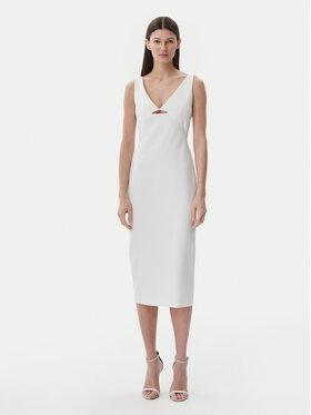 HUGO HUGO Coctailkleid 50537626 Weiß Slim Fit