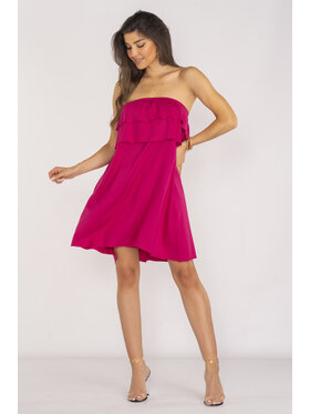 Awama Awama Sukienka letnia A658 Fioletowy Basic Fit