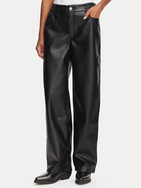 HUGO HUGO Hose aus Kunstleder Hidaya-2 50568887 Schwarz Regular Fit
