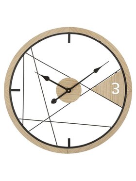 MIAhome MIAhome Zegar wiszący MDF, metal Ø 60 cm Beżowy