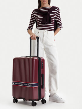 Beverly Hills Polo Club Beverly Hills Polo Club Vidutinio dydžio lagaminas CEO-BHPC-M-007-08-BURGUNDY Vyšninė