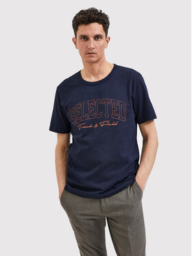Selected Homme Selected Homme T-shirt Bene 16085656 Bleu marine Regular Fit