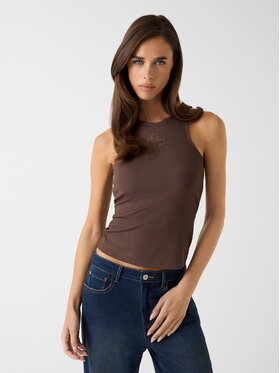Guess Guess T-Shirt 180724 Brązowy Classic Fit