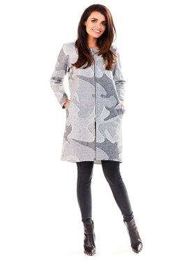 Awama Awama Sweter A199 Szary Basic Fit