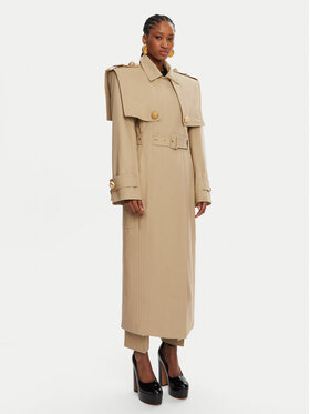 Balmain Balmain Trencz DF0TL155CF48 Beżowy Regular Fit