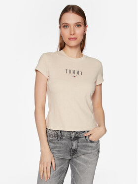 Tommy Jeans Tommy Jeans T-Shirt Essential Logo DW0DW15749 Béžová Regular Fit