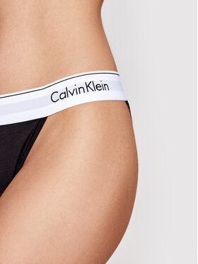 Calvin Klein Underwear Klasične Spodnje Hlačke Tanga 000QF4977A Črna