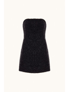 Epuzer Epuzer Sukienka wieczorowa Tweed dress Czarny Standard Fit