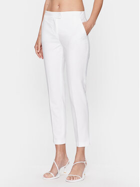 Luisa Spagnoli Luisa Spagnoli Medžiaginės kelnės Acuto D 539997 Balta Slim Fit