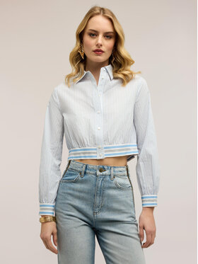 Motivi Motivi Camicia 5026Q000931N0S1 Turchese Cropp Fit