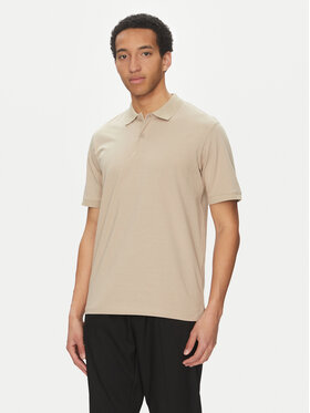 Jack&Jones Jack&Jones Тениска с яка и копчета Jaxon 12268227 Бежов Regular Fit