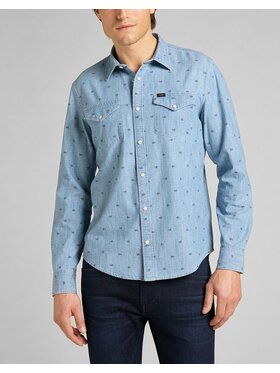 Lee Lee Koszula CLEAN REG WESTERN Niebieski Regular Fit