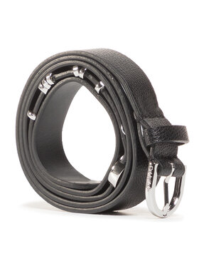 Calvin Klein Calvin Klein Pasek Damski Round Buckle Belt 20MM W Charms K60K607324 Czarny