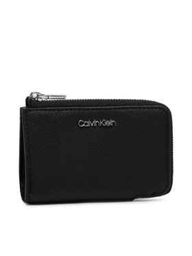 Calvin Klein Calvin Klein Malá dámska peňaženka Ck Must Z/A Wallet Sm W/Dogclip K60K608608 Čierna
