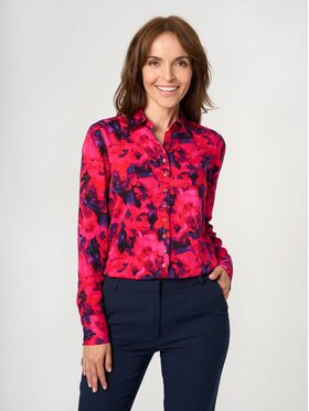 Willsoor Willsoor Bluzka 61523 Różowy Regular Fit