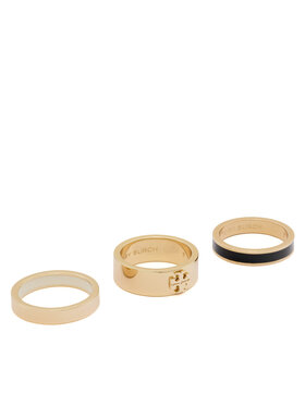 Tory Burch Tory Burch Δαχτυλίδι Enamel Ring Set 184445 Μαύρο
